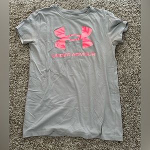 Under Armour Gray and Pink T-Shirt
